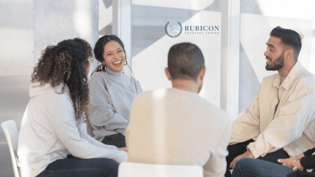 Group recovery meeting at Rubicon Recovery in New Jersey
